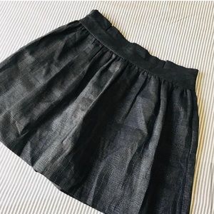 Cremieux Paper Bag High Waist Skirt shiny accent